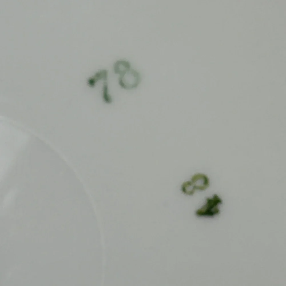 Favolina Karolina Jarolina Poland China Dinner Plate Silver Scalloped‎ 3879 12